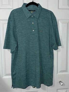 Greg Norman Collection Men's Teal Heather Polo Shirt
